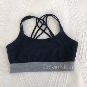 Calvin Klein Navy Sports Bra